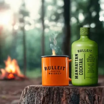 Bulleit Manhattan Gift Set with Ceramic Camper Mug