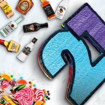 Boozy 21st Birthday Alcohol Pinata