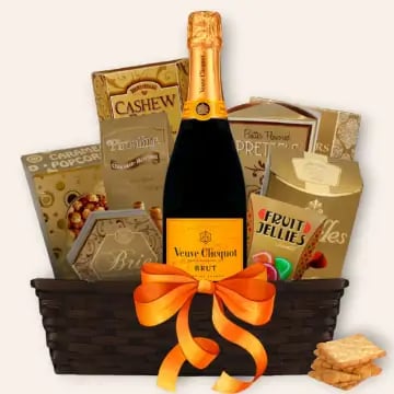 Veuve Clicquot Brut Yellow Label Champagne Gift Basket