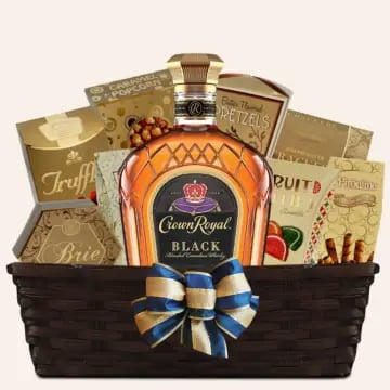 Crown Royal Black Whisky Gift Basket