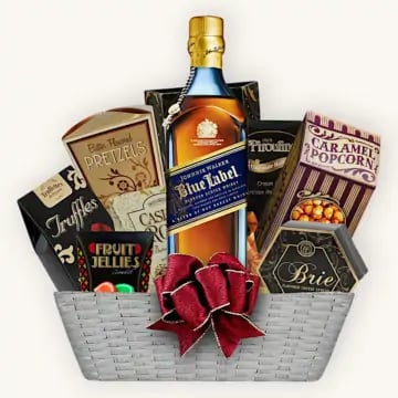 Personalized Johnnie Walker Blue Label Scotch Whisky Custom Label Bottle