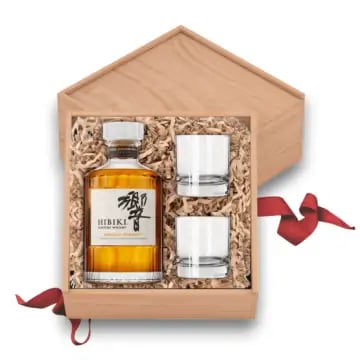 Hibiki Harmony Japanese Whisky Gift Set with Glasses