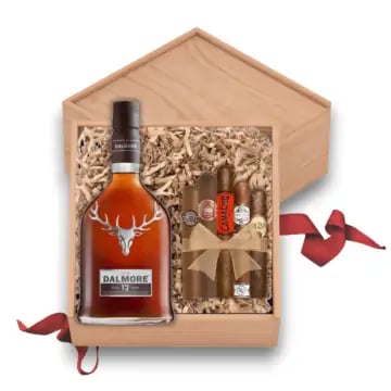 Dalmore 12 Years Scotch Whisky Gift Set with Cigars