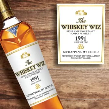 Personalized Macallan Single Malt Scotch Whisky Custom Label Bottle