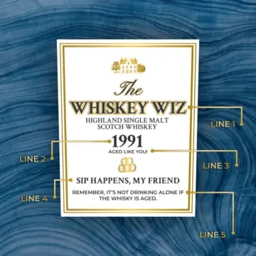 Personalized Macallan Single Malt Scotch Whisky Custom Label Bottle