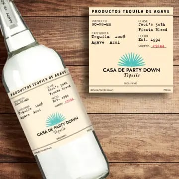 Personalized Casamigos Blanco Tequila Custom Label Bottle