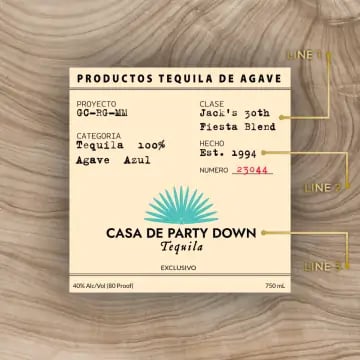 Personalized Casamigos Blanco Tequila Custom Label Bottle