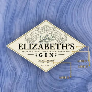 Personalized Hendricks Gin Custom Label Bottle