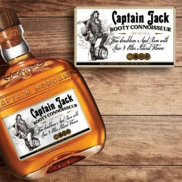 Personalized Captain Morgan Spiced Rum Custom Label Bottle