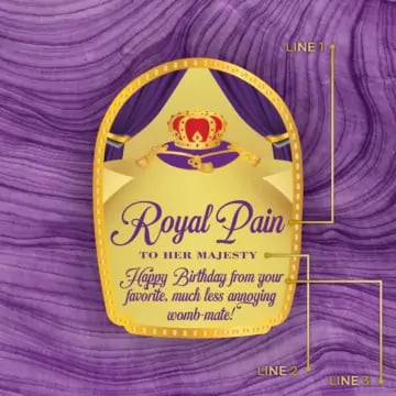 Personalized Crown Royal Canadian Whisky Custom Label Bottle