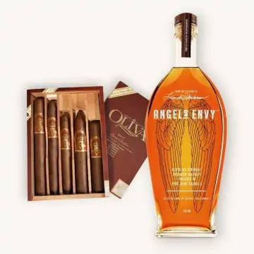 Angel's Envy Bourbon Whiskey Pairing with Oliva Cigars