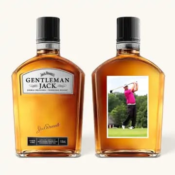 Gentleman Jack Whiskey Bottle with Custom Photo