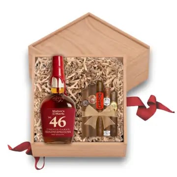 Maker's Mark 46 Bourbon Gift Set with Cigars