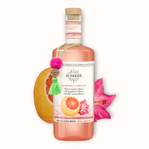 21 Seeds Grapefruit Hibiscus Blanco Tequila