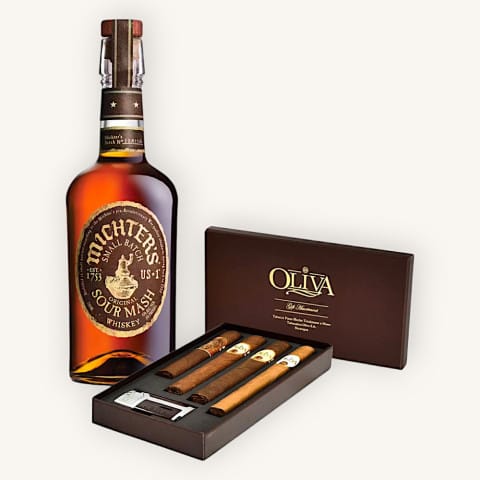 Michter's Small Batch Sour Mash Whiskey & Oliva Cigars Gift Set Pairing