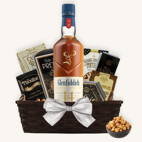 Glenfiddich 14 Year Scotch Whisky Gift Basket