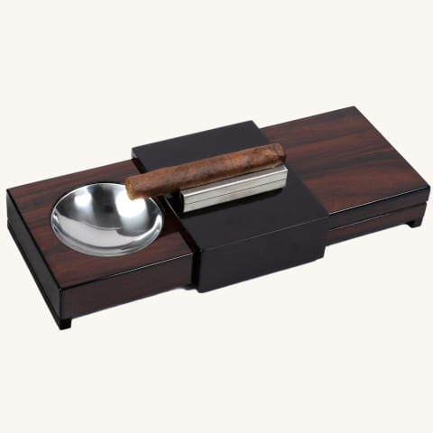 Sliding humidor with ashtray