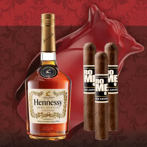 Hennessy VS Cognac with Bro-Rose & Cigar Set