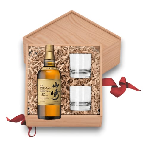Yamazaki 12 Year Japanese Whisky Gift Set with Glasses