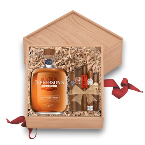 Jefferson's Bourbon Whiskey Gift Set with Cigars