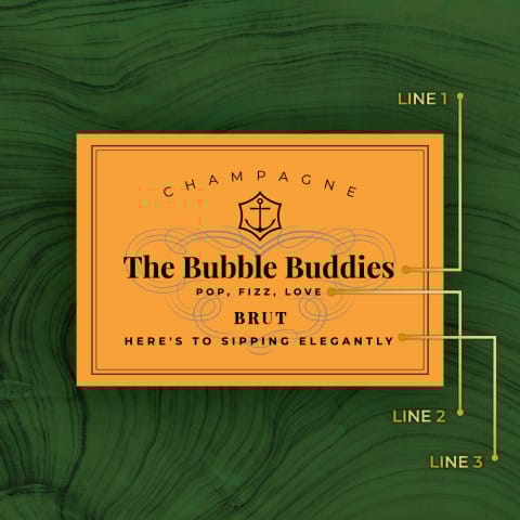 Personalized Veuve Clicquot Yellow Label Champagne Custom Label Bottle