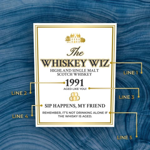 Personalized Macallan Single Malt Scotch Whisky Custom Label Bottle