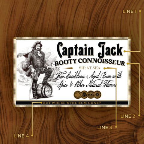 Personalized Captain Morgan Spiced Rum Custom Label Bottle