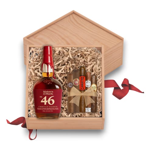 Maker's Mark 46 Bourbon Gift Set with Cigars