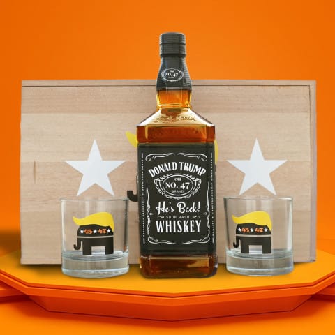 Trump Jack Daniel's Old No. 7 Whiskey Gift Set