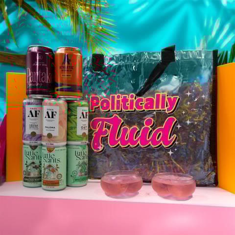 'Politically Fluid' Ready-To-Drink Cocktail Cans Glow Bag Set