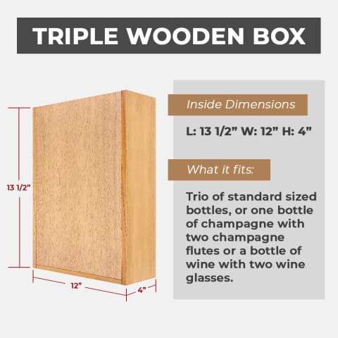 Wooden Triple Box (Engravable)