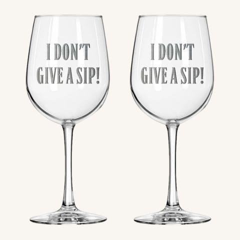 Engraved Wine Glasses (Set of 2)
