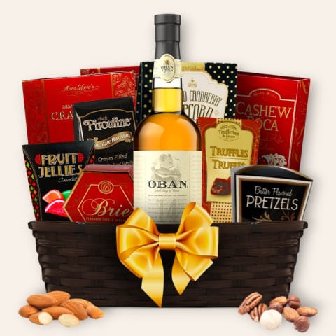 Oban 14 Year Scotch Whisky Gift Basket