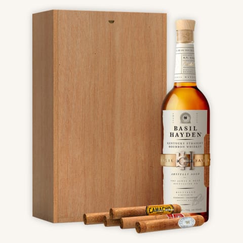 Basil Hayden Bourbon Gift Set with Cigars