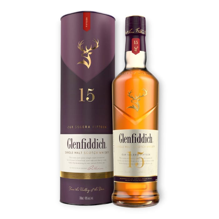 Glenfiddich 15 Year 700ml 4本セット Glenfiddich 15 Year Old Solera Reserve Single Malt Scotch Whisky