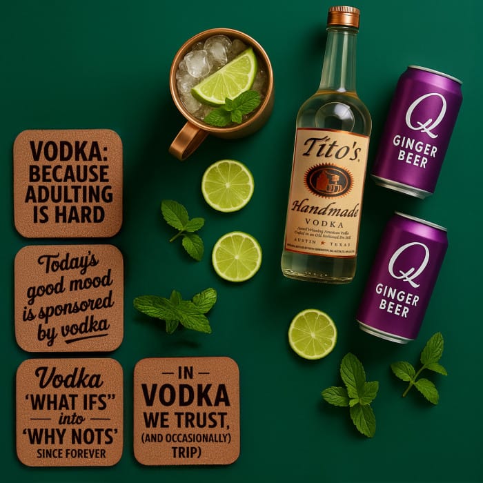 Buy Tito's Vodka Moscow Mule Cocktail Gift Set Online
