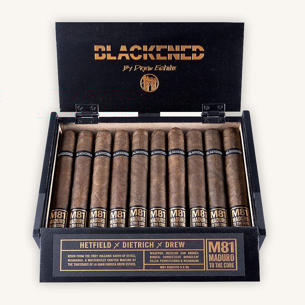 SEND a Blackened Hand-Rolled Cigar 'M81' by Drew Estate Online!