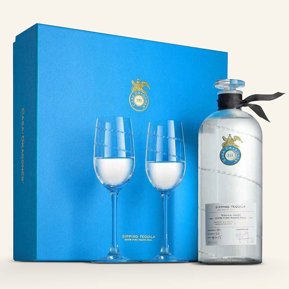 Send Casa Dragones Joven Tequila Gift Set with Riedel Glasses Online