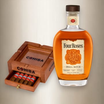 Four Roses Small Batch Bourbon & Cohiba Robusto Cigars Pairing Gift Set
