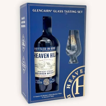 Heaven Hill Straight Bourbon Bottled in Bond Whiskey with Glencairn Glass