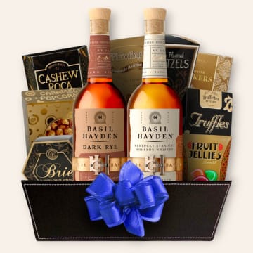 Basil Hayden Bourbon & Rye Kentucky Whiskey Gift Basket
