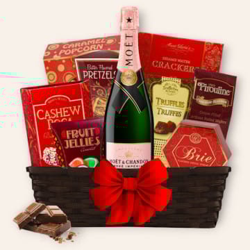 Moet & Chandon Brut Imperial Rose Champagne Gift Basket