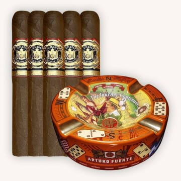 Arturo Fuente Don Carlos Casa Cuba Ashtray + 5 Cigars
