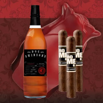 Doc Swinson Private Barrel with Bro-Rose & Cigar Set