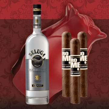 Beluga Noble Vodka with Bro-Rose & Cigar Set