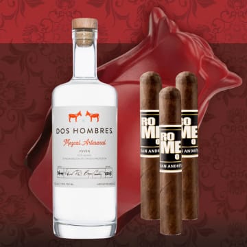 Dos Hombres Mezcal with Bro-Rose & Cigar Set