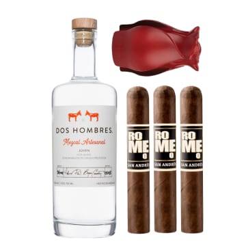 Dos Hombres Mezcal with Bro-Rose & Cigar Set
