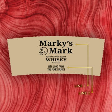 Personalized Maker's Mark Bourbon Whisky Custom Label Bottle