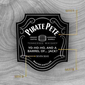 Personalized Jack Daniel's Single Barrel Tennessee Whiskey Custom Label Bottle