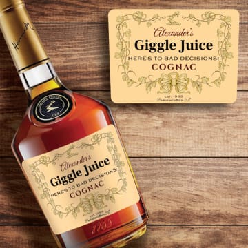 Personalized Hennessy VS Cognac Custom Label Bottle